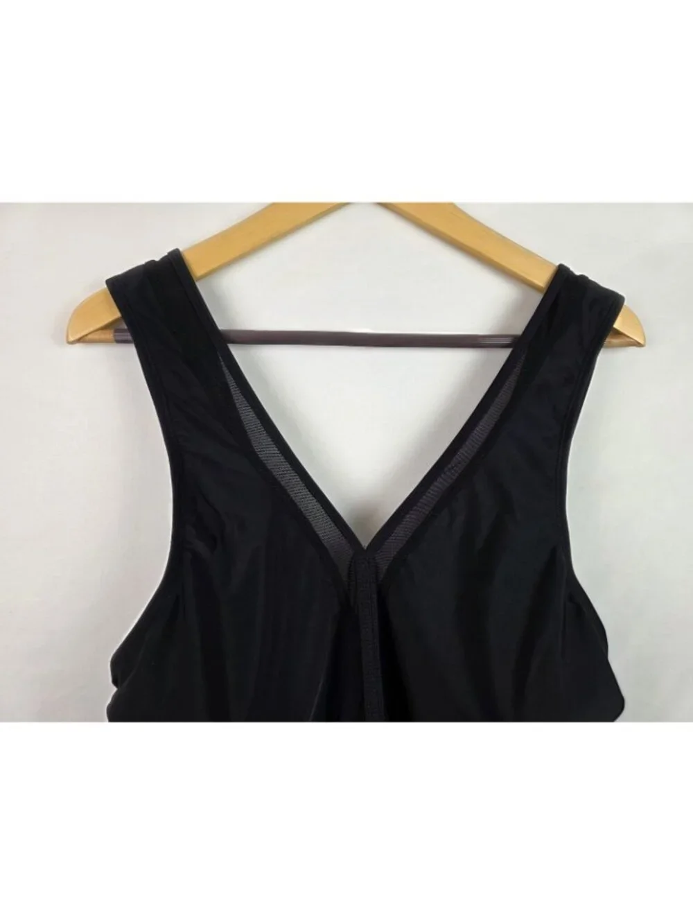 Nicole Miller Women's One Piece Swimsuit Plus Size 1X Black Sheer Swim